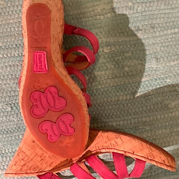 Pink Born Wedge Sandals sz 9 - Picture 7 of 8